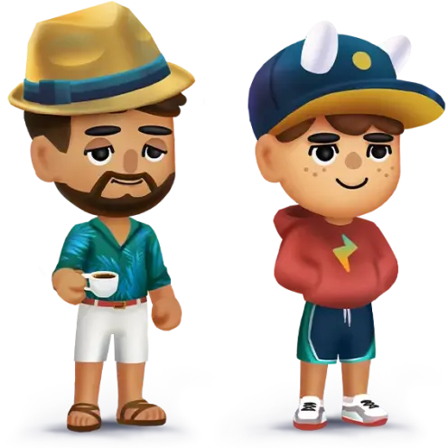 Dad and son avatars
